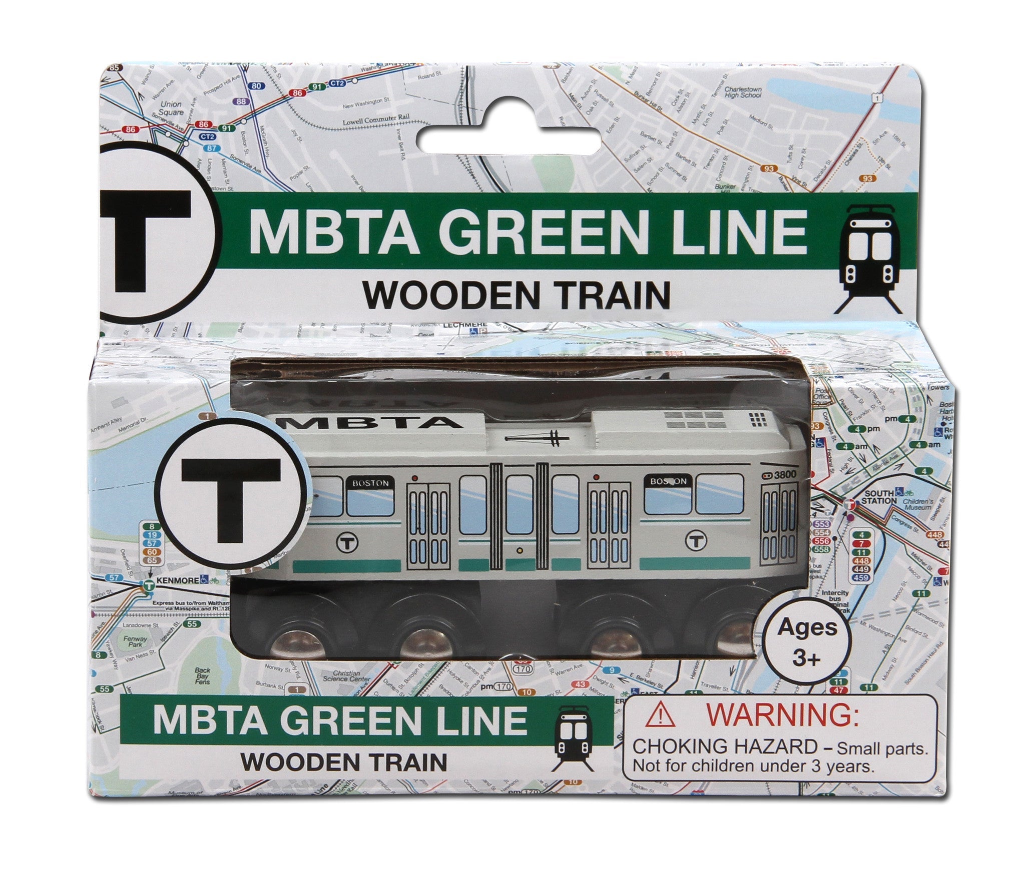 MBTA Green Line Wooden Toy Train