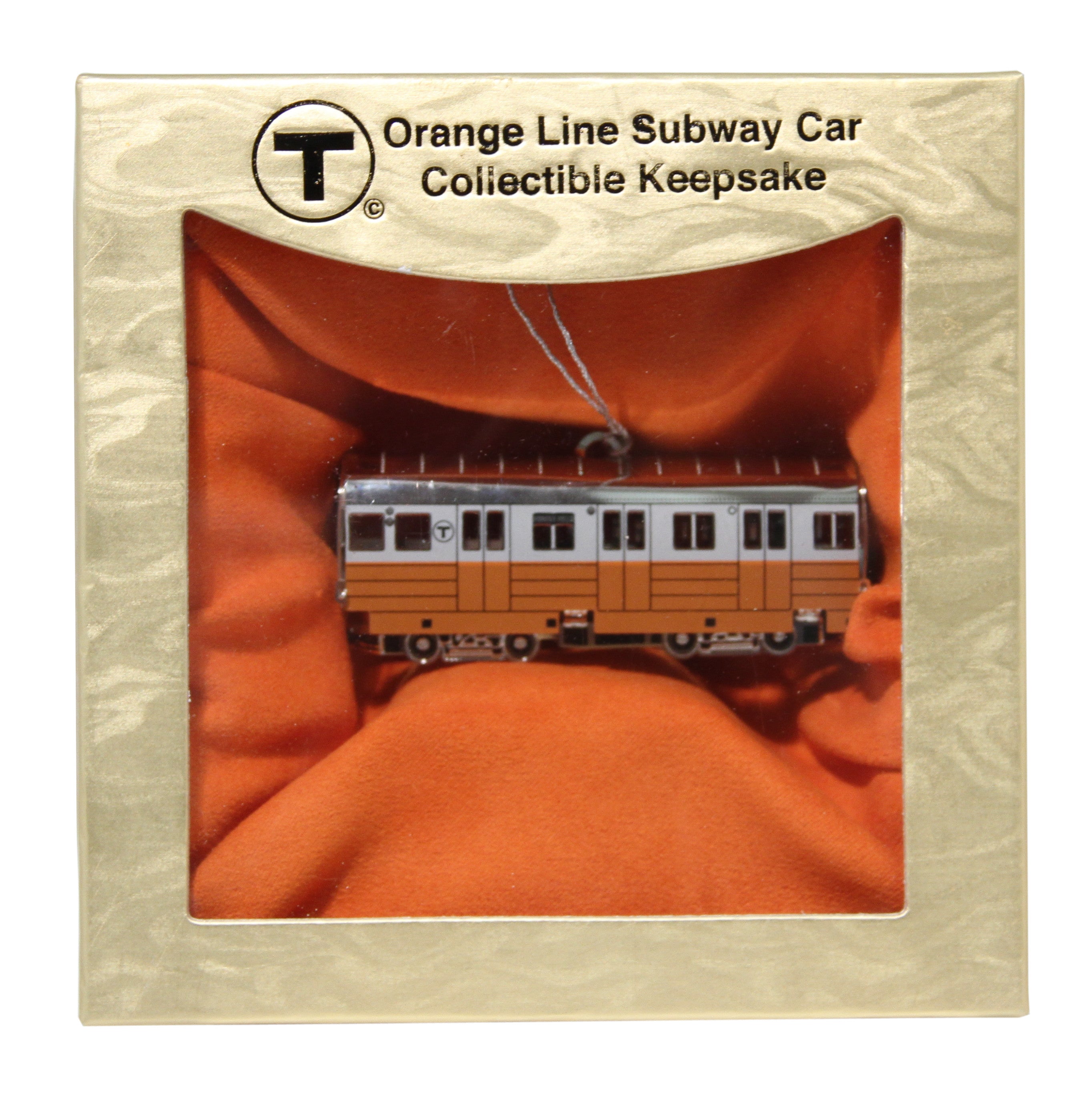 MBTA Orange Line Subway Car Ornament