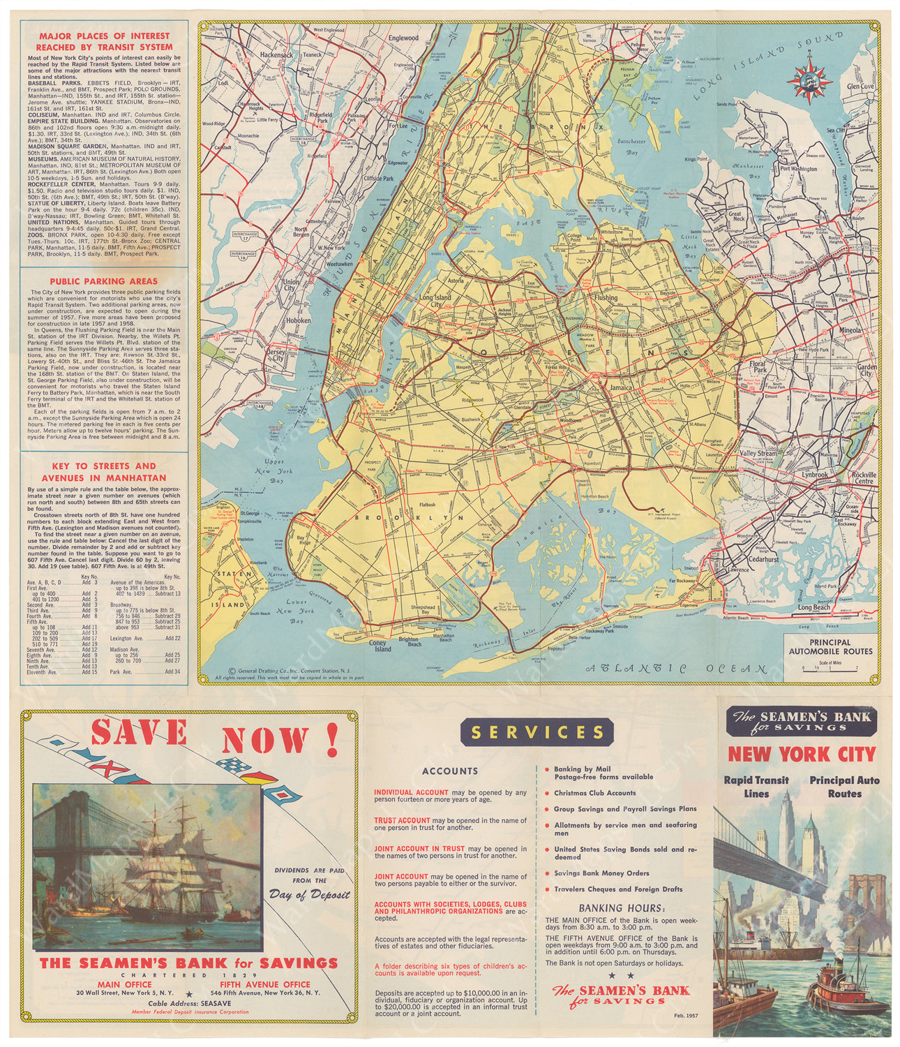New York City Subway Map 1957